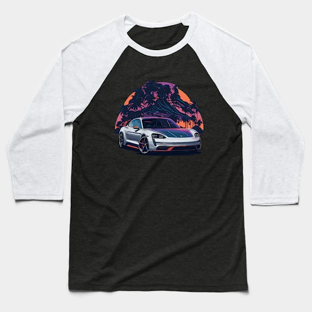 Porsche taycan Classic Car Baseball T-Shirt by Cruise Dresses